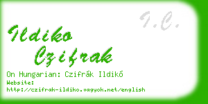 ildiko czifrak business card